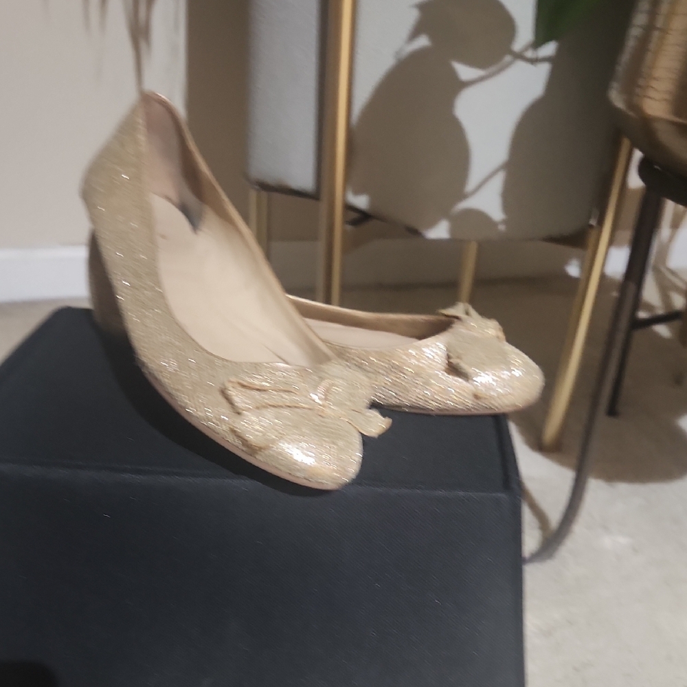 Kate Spade Sparkling Gold Loafers